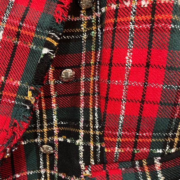 Rachel Zoe Tartan Blazer with Fringe - Picture 2 of 3